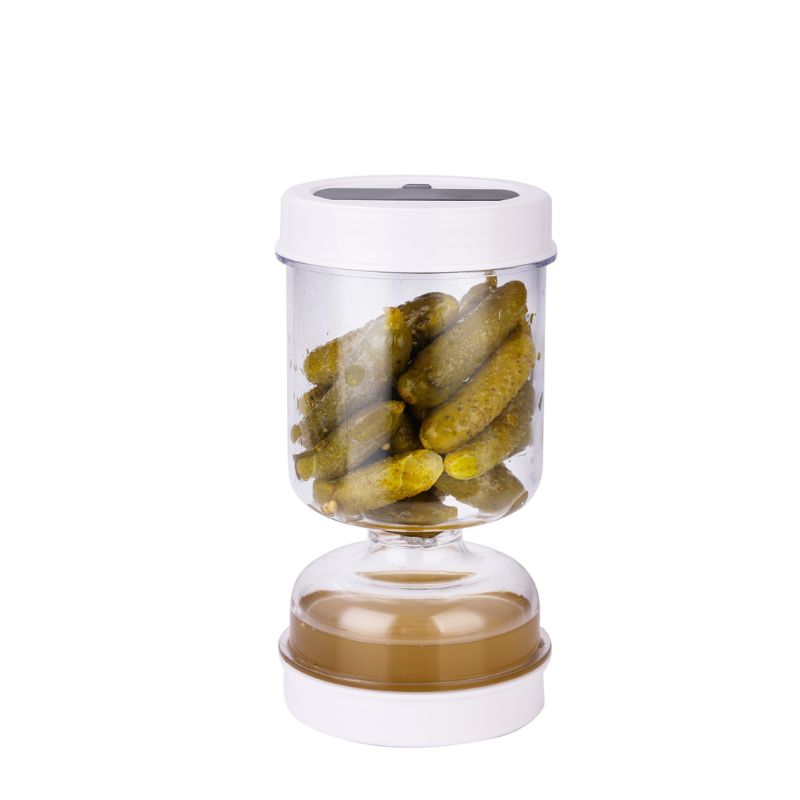 Pot à cornichons multi-usages avec égouttoir à liquide 