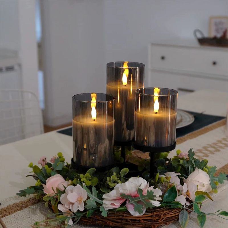 LED-Kerzen mit einstellbarem Licht, Timer und Fernbedienung