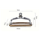 Wooden Butter Dish with Glass Lid