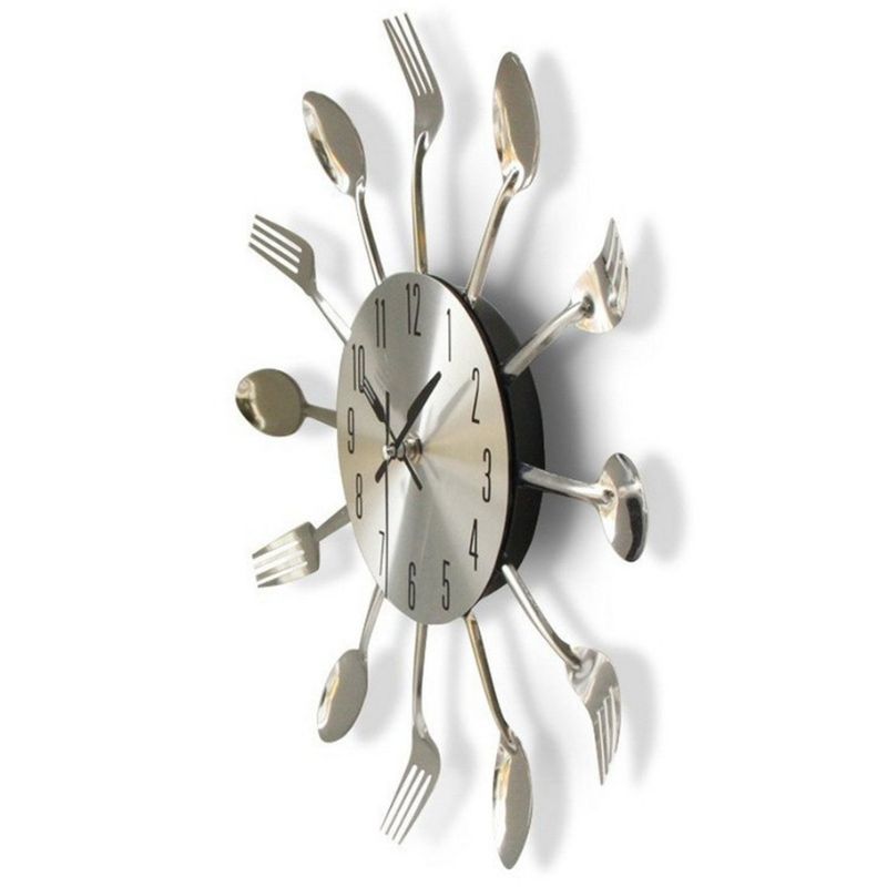 Küchengabeln und Löffel Wanduhr