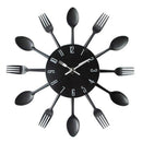 Horloge murale fourchettes et cuillères de cuisine