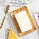 Wooden Butter Dish with Glass Lid