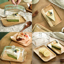 Wooden Butter Dish with Glass Lid