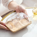Wooden Butter Dish with Glass Lid
