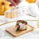 Wooden Butter Dish with Glass Lid