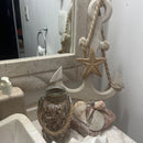 Vase en verre en corde de chanvre