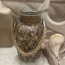 Vase en verre en corde de chanvre
