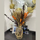 Vase en verre en corde de chanvre