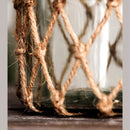 Vase en verre en corde de chanvre